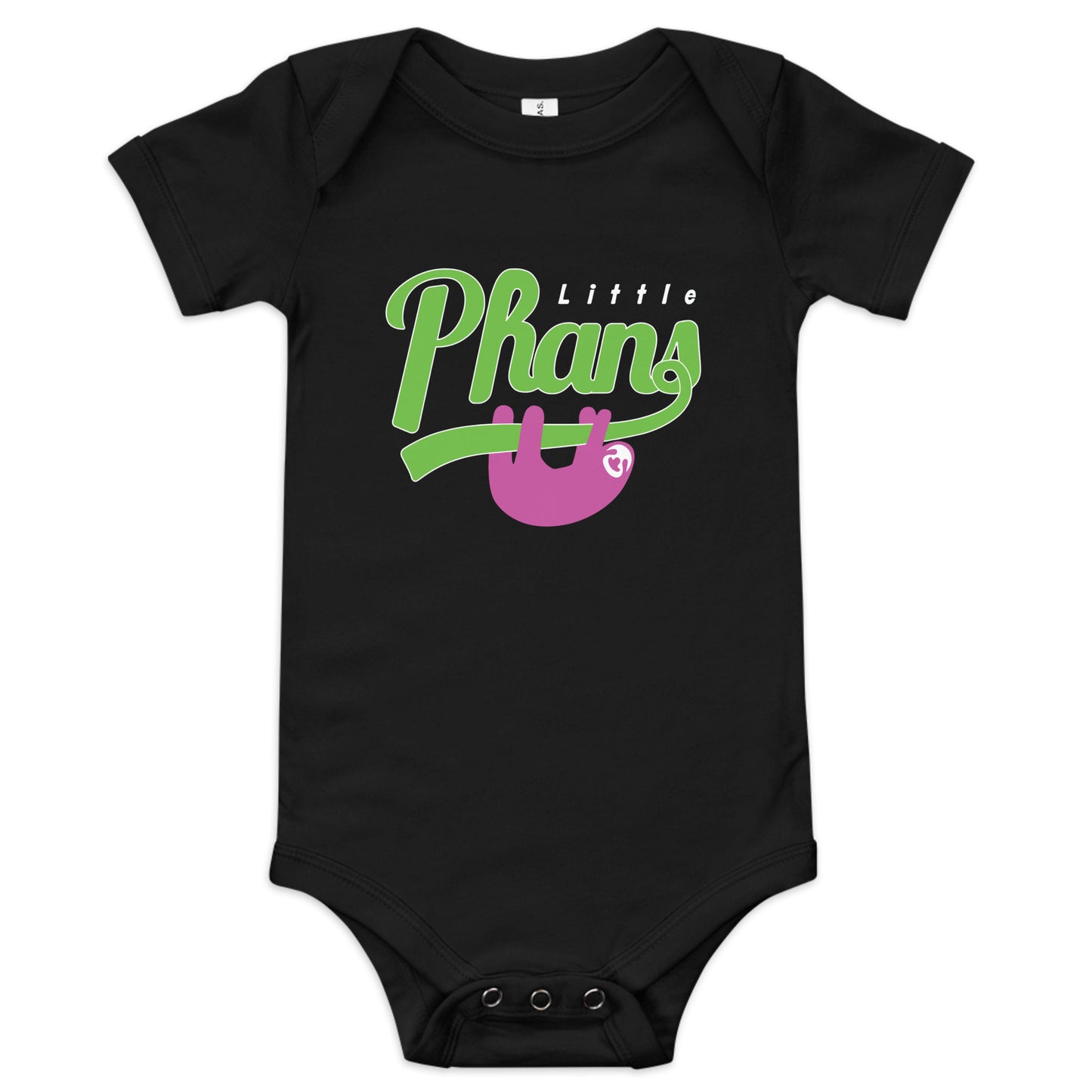 Onesie-Short sleeve (Pink/Green Logo)