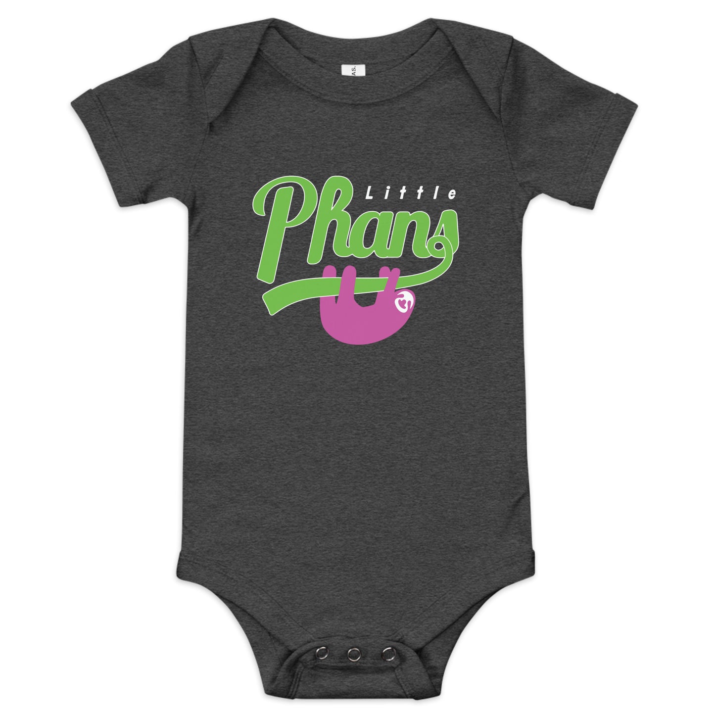 Onesie-Short sleeve (Pink/Green Logo)