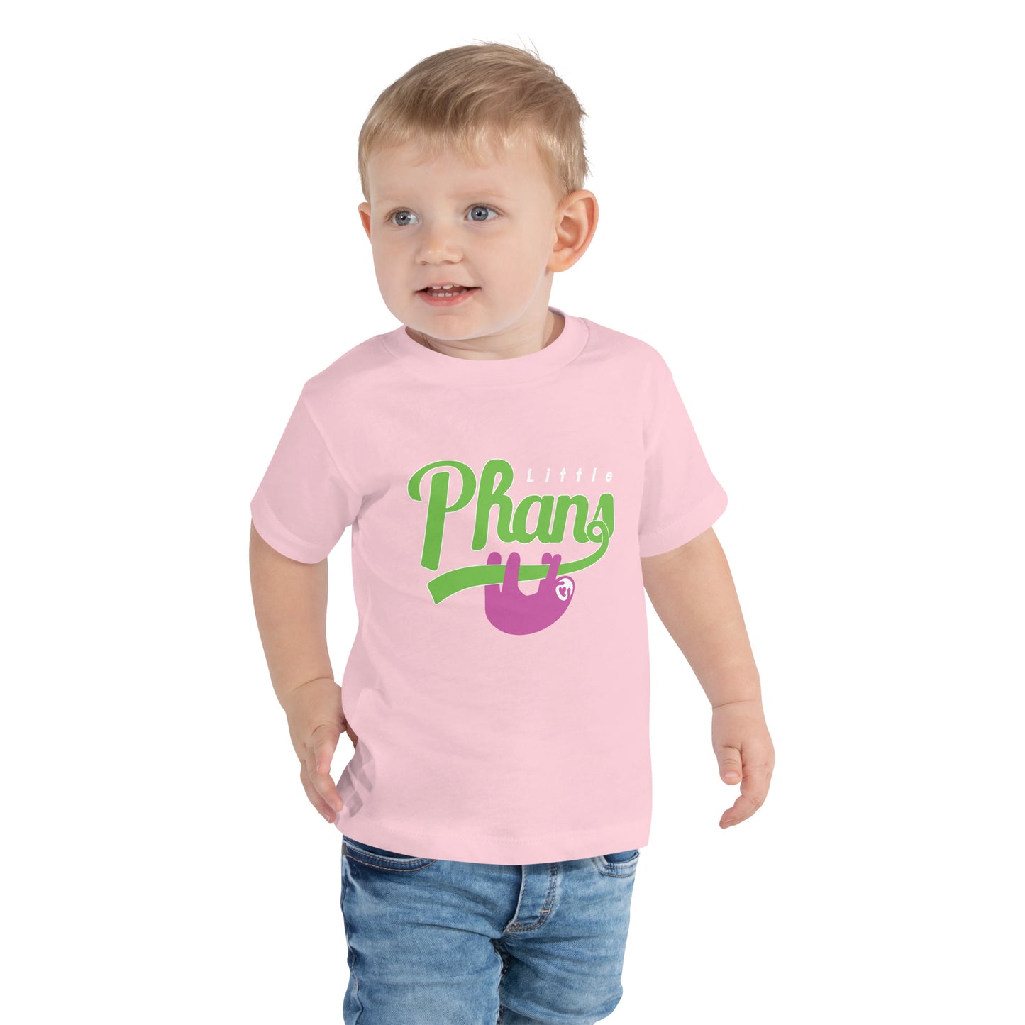 Toddler Short Sleeve Tee (Pink/Green Logo)