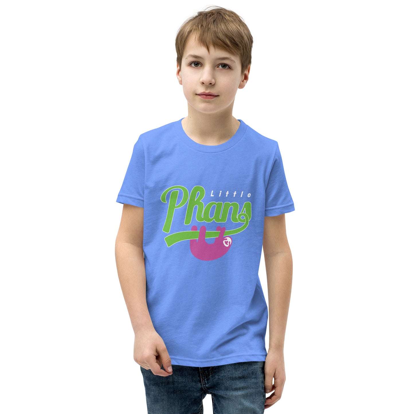 Youth Short Sleeve T-Shirt (Pink/Green Logo)